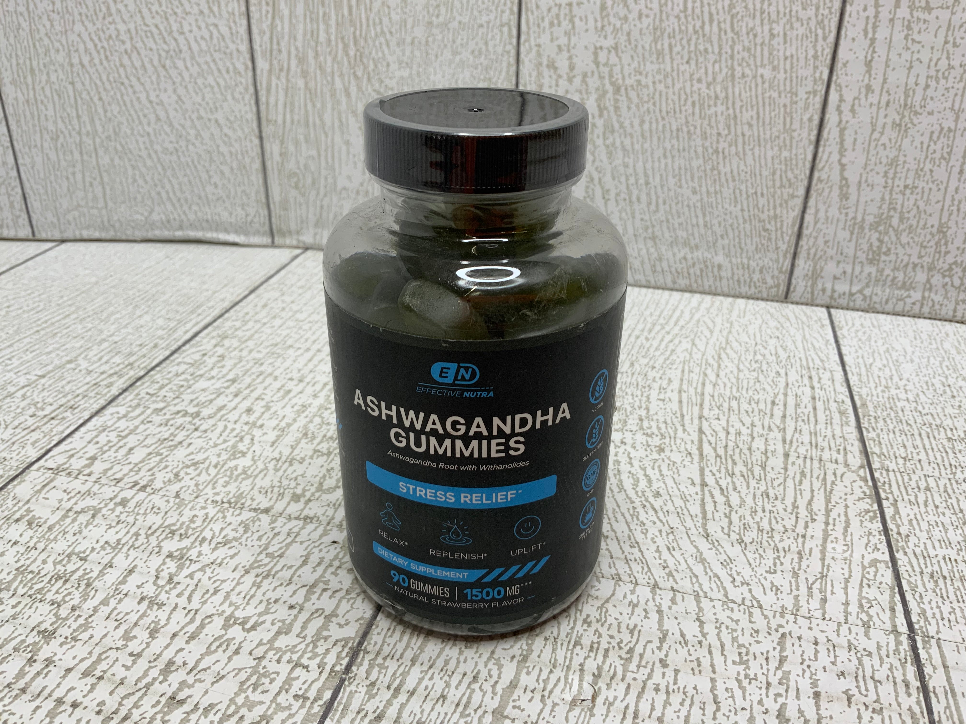 Ashwagandha Gummies for Men and Women 1500mg (Natural Strawberry, Exp 12/24) (8055345512686)